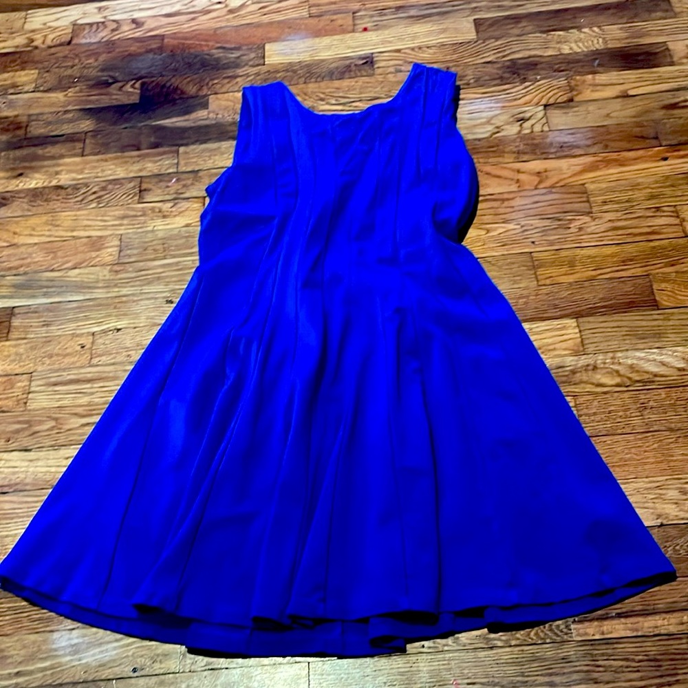 Norm Thompson Royal Blue Flare Midi Dress.
